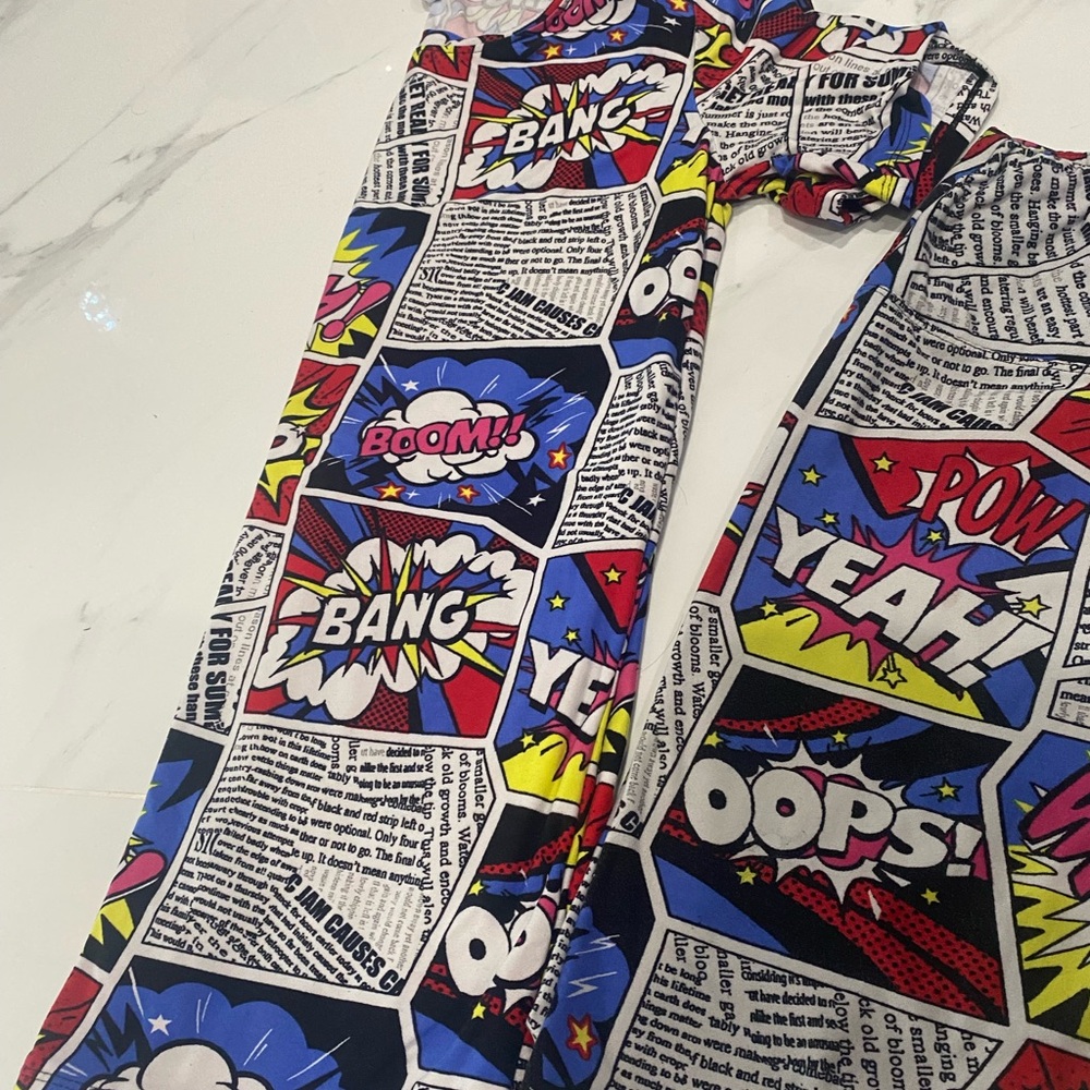 Comic Book Print Matching Shorts Set - Picture 4 of 6
